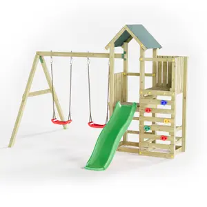 Shire Chester climbing frame with double swings silde and step ladder