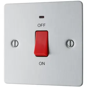 BG 45A Rocker Flat Control switch with LED indicator Matt