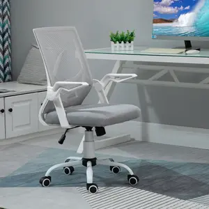 Vinsetto Mesh Swivel Office Chair Task Computer Chair w/ Lumbar Support, Grey