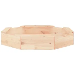 Berkfield Sandbox with Seats Octagon Solid Wood Pine