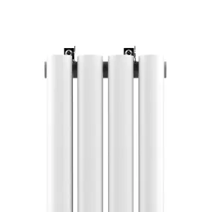 VURTU2 Designer Vertical Double Panel Radiator, 1600(H) x 240(W), White, 613630