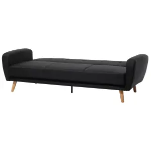 Beliani Traditional 3 Seater Sofa FLORLI Black