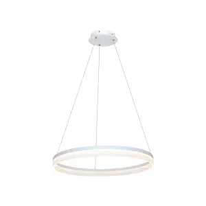 Milagro Ring 60CM LED Designer Pendant Lamp A Stunning Centrepiece Formed From A Hypnotic White Circular 36W(175W) LED Hoop