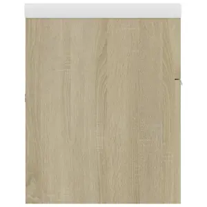 Berkfield Sink Cabinet with Built-in Basin Sonoma Oak Engineered Wood