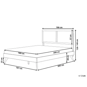 EU Super King Size Bed Dark Wood ISTRES