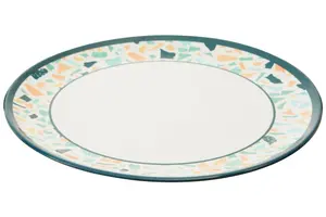 Interiors by Premier Assorted Terrazzo Dinner Plate, Durably Constructed Round Plate, Versatile Patterned Plate, Food Plate