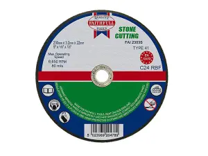 Faithfull 230mm Stone Cut Off Disc for Precision Cutting