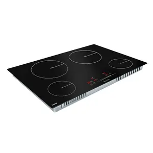 Premium 77cm 7200W 4 Zone Electric Induction Hob with Touch Control in Sleek Black Glass