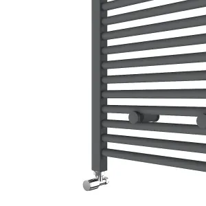 Right Radiators 1500x500 mm Vertical Straight Heated Towel Rail Radiator Ladder Warmer Anthracite