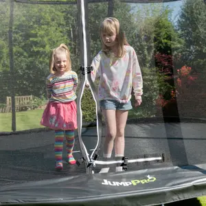 8ft JumpPRO™ Xcite Black Round Trampoline with Enclosure