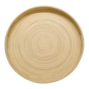 Natural Interiors Bamboo Serving Tray With Handles