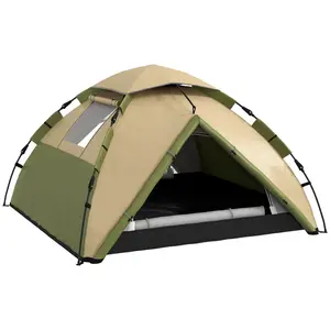 3 Person Tent Green/Beige