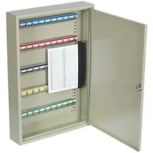 Secure Wall Mounted Locking Key Cabinet Safe for 50 Keys - Durable Steel Construction