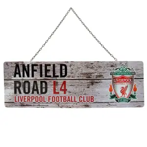 Liverpool FC Rustic Plaque Red/White/Black (One Size)