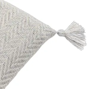 Gallery™ Grey Herringbone Indoor Cushion (L)45cm x (W)45cm