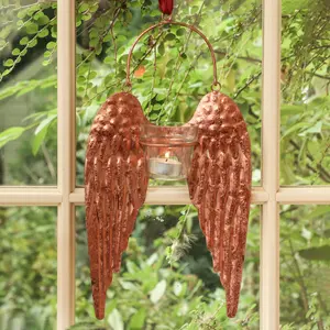 Copper Angel Wings Decorative Tealight Décor Tealight Candle Holders