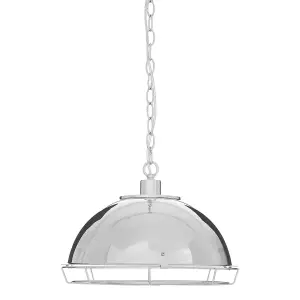 Interiors by Premier New Foundry Chrome Pendant Light