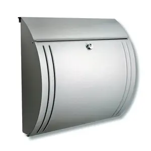 Milano Wall Mounted Galvanised Steel Lockable Weatherproof Post Box Anthracite