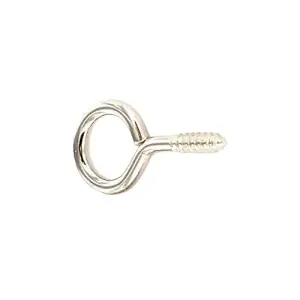 Securpak Nickel Plated Curtain Wire Eye Hook (Pack of 40) Silver (One Size)