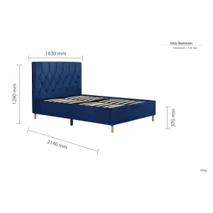 Birlea Loxley King Bed Frame In Blue