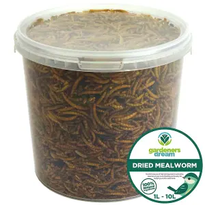 Dried Mealworms Protein Rich Wild Bird Food  (1L)