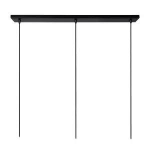 Lucide Nolan Classic Bar Pendant Light - 3xE27 - Black