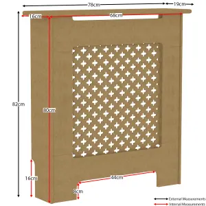 Vida Designs Oxford Small Unfinished MDF Radiator Cover