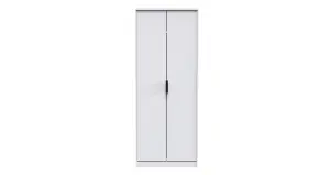 Fuji 2 Door Wardrobe in White Matt (Ready Assembled)