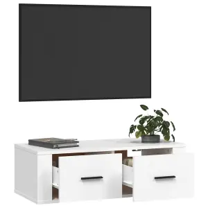 Berkfield Hanging TV Cabinet White 80x36x25 cm Engineered Wood