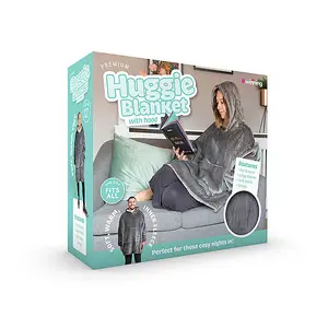 Winning Huggie Fleece Blanket in Grey