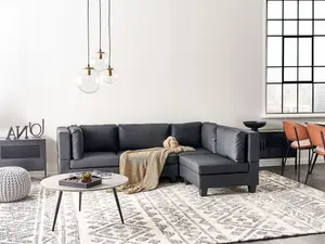 Corner Sofa UNSTAD Black Left Hand