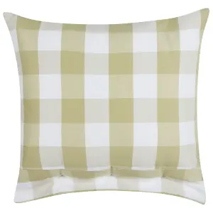 Throw Cushion TAMNINE 45 x 45 cm Checked Light Green