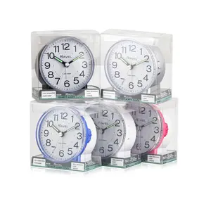 Analogue Quartz Movement / Crystal Alarm Tabletop Clock White