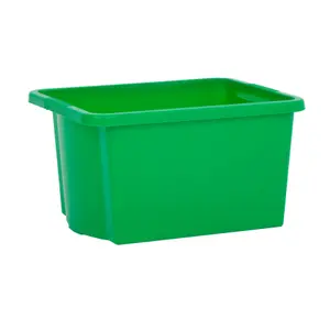 Wham 4x Stack & Store 30L Mixed Colour Plastic Storage Boxes. Home, Office, Classroom, Playroom, Toys, Books. L45.5 x W35 x H25cm