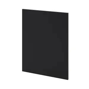 GoodHome Pasilla Matt carbon Matt carbon thin frame slab Standard End panel (H)720mm (W)570mm