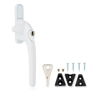 XFORT Cockspur Right Window Handle Installation Kit in Polished Chrome