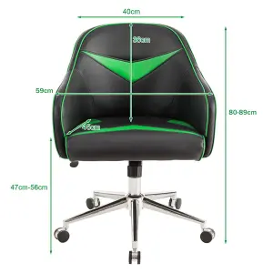 Costway Gaming Accent Chair Ergonomic Desk Chair Home Office Chair Adjustable Height