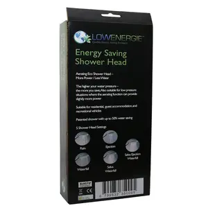 Water Saving Showerhead - Green Dial with 5 Spray Patterns Function Setting