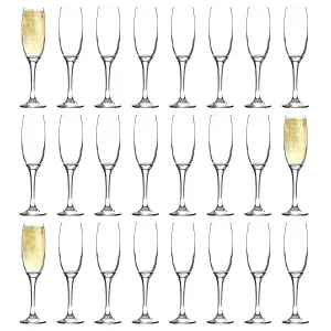 Argon Tableware - Classic Champagne Flutes - 220ml - Pack of 24 - Clear