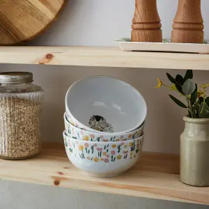 Woolly Sheep Animal Print Porcelain Bowl