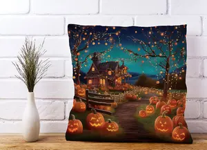 Enchanted Hallowen Pumpkin Patch Cushions 60cm x 60cm