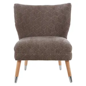 Interiors by Premier Elegant Grey Chenille Wingback Chair, Modern Grey Highback Chair, Stylish Mid-century Armchair For Hallways