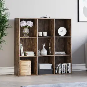 Vida Designs Durham 3x3 Cube Storage Unit, Dark Wood