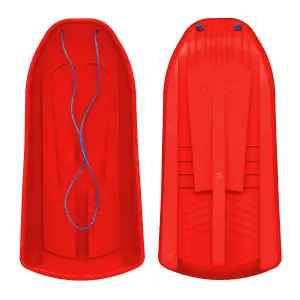 simpa Red Plastic Snow Bullet Speedstar Snow Sledge Toboggan - Set of 2