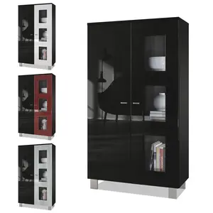 Display Cabinet Black/Black / Without