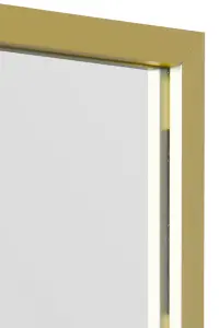 MirrorOutlet Artus - Gold Aluminium Edged Full Length Wall Leaner Mirror 68" X 43" (174CM X 110CM)