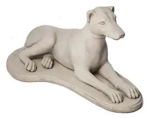 Lying Greyhound Garden Ornament