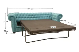 Furniture Stop - Regal 2 Seater Sofa Bed In Chesterfield Design