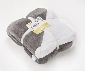 Penguin Home Reversible Microfiber Sherpa Flannel Throw Blanket