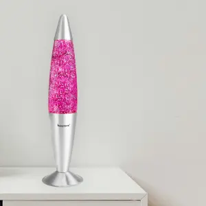 Innoteck 16" Soothing Motion Glitter Lamp - Pink Glitter, Pink Liquid